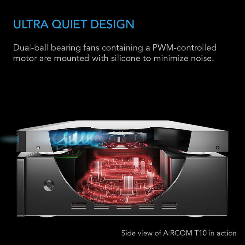 AC INFINITY AIRCOM T10, Receiver and AV Component Cooling Fan System, Front Exhaust 17"