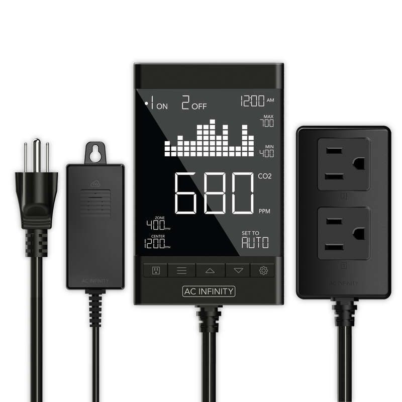 AC INFINITY CO2 Controller, Smart Outlet Carbon Dioxide Monitor for CO2 Regulators and Inline Fans