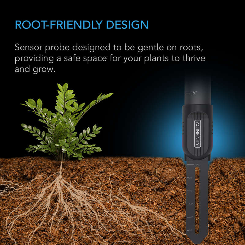 AC INFINITY Soil Sensor Probe Exclusively for Controller AI+, Monitors Moisture and Saturation Le...