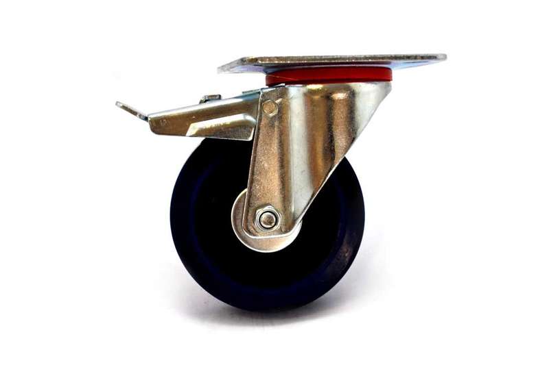 125mm Elastic Rubber Brake Castor