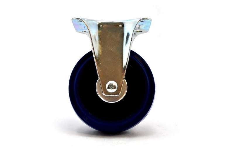 125mm Blue Elastic Castor  Fixed Plate Fitting