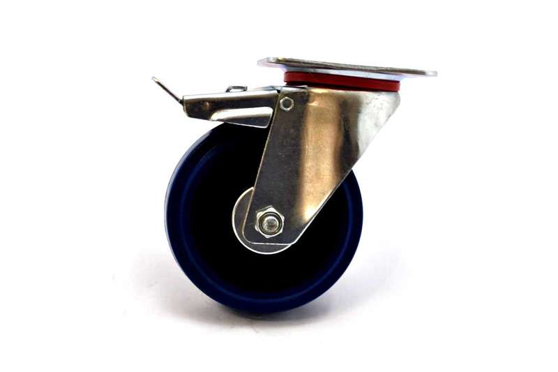 125mm Elastic Rubber Brake Castor