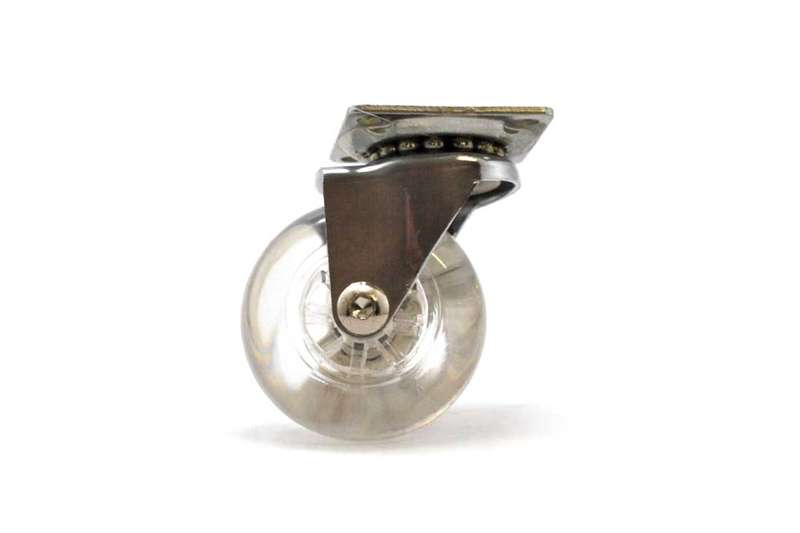 50mm Clear Swivel Castor (Pack of 2)