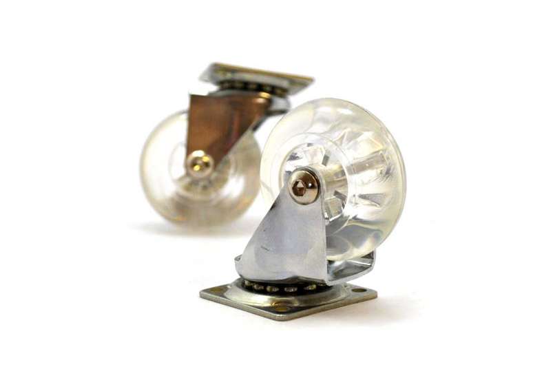 50mm Clear Swivel Castor (Pack of 2)