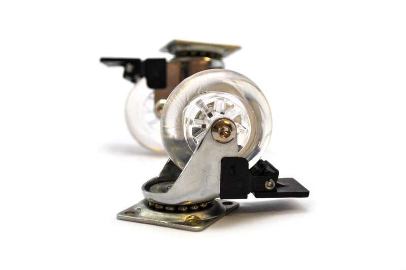 50mm Clear Brake Castor (Pack of 2)