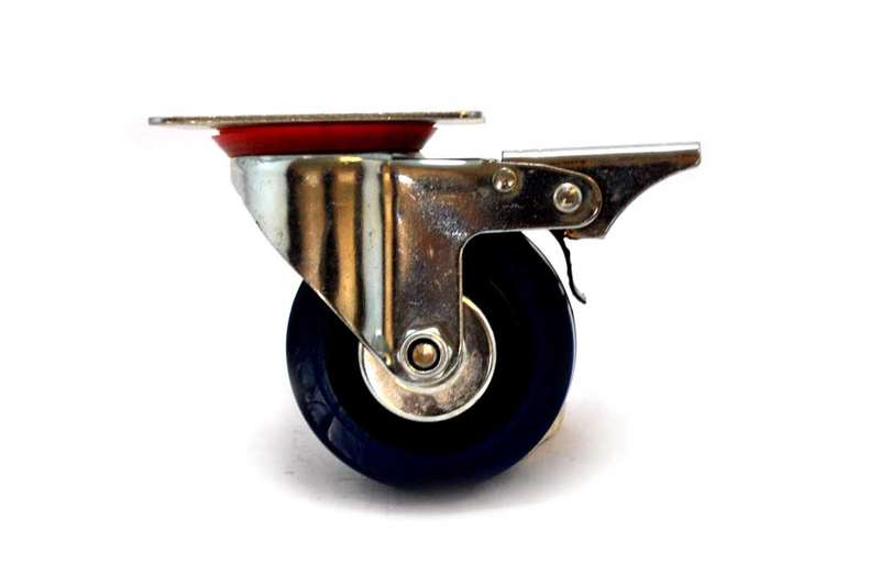 75mm Elastic Swivel Brake Castor