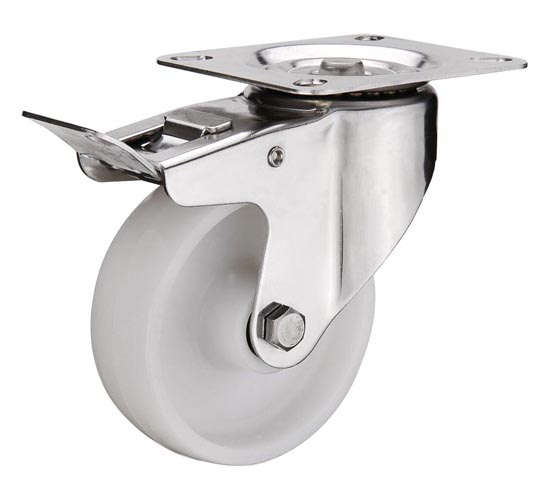 100mm Nylon Swivel Brake Castor