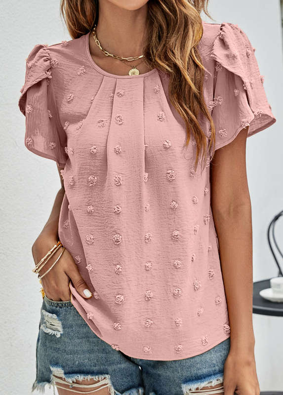 Lightweigh Dusty Pink Round Neck T Shirt
