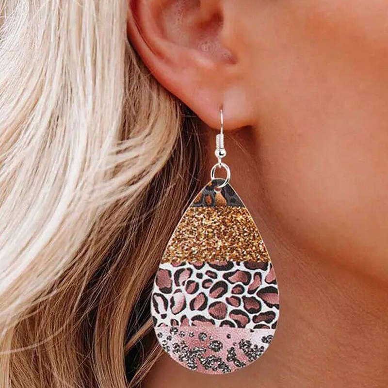 Teardrop Animal Prints Multi Color Earrings