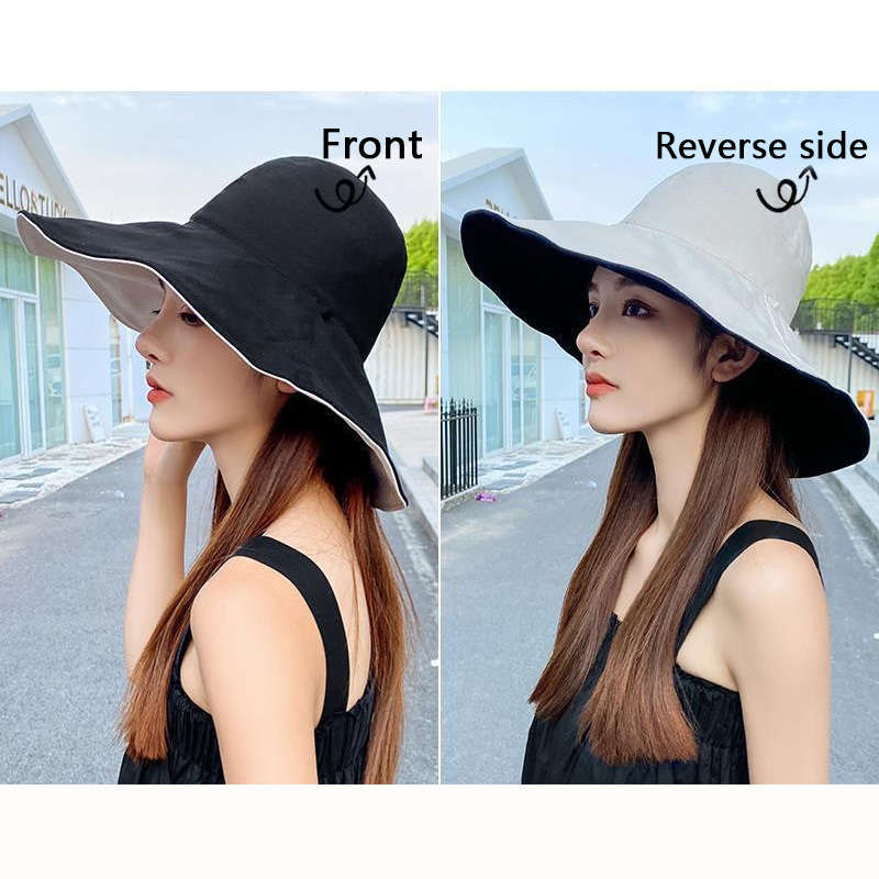Contrast String Nylon Black Visor Hat