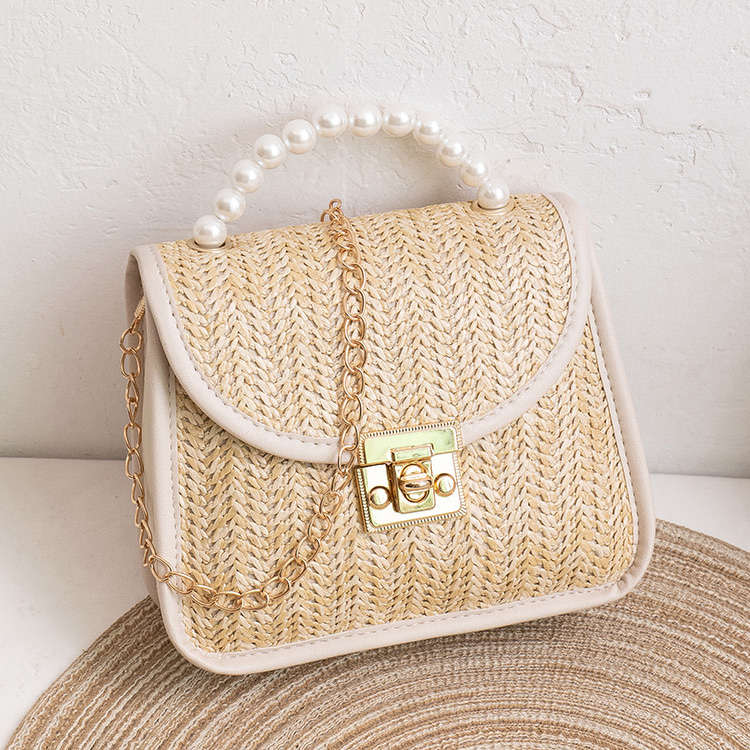Turnlock Light Camel Chains Shoulder Bag