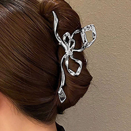 Silvery White Alloy Detail Hair Accessories