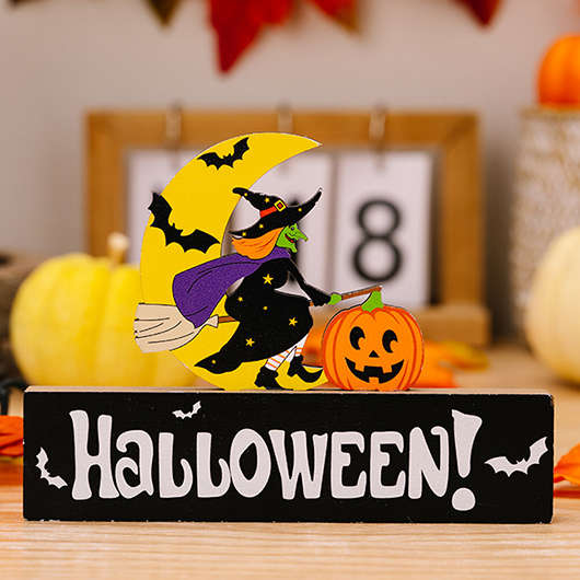 Halloween Print Multi Color Bat Letter Decoration