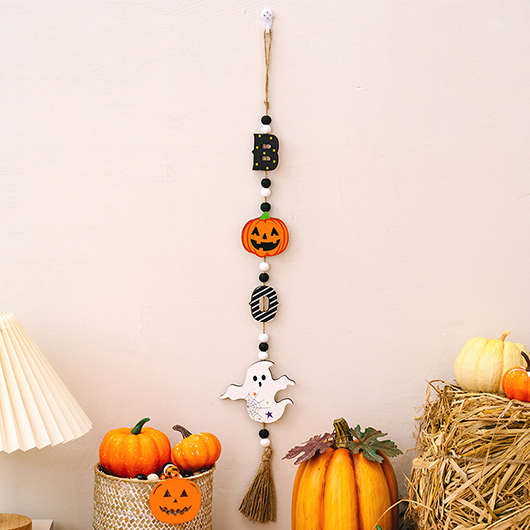 Halloween Print Letter Detail Multi Color Pendant