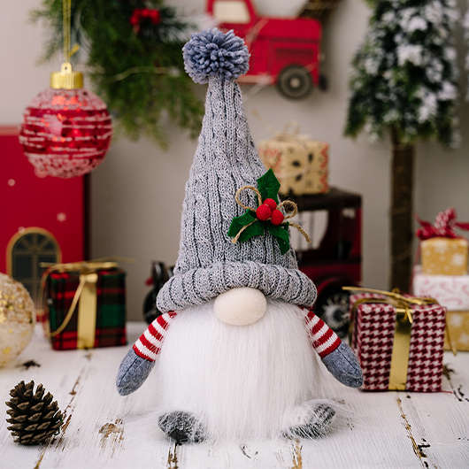 Christmas Santa Claus Grey Bell Doll