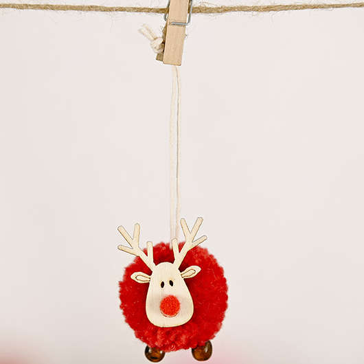 Red Christmas Animal Decorative Felt Pendant