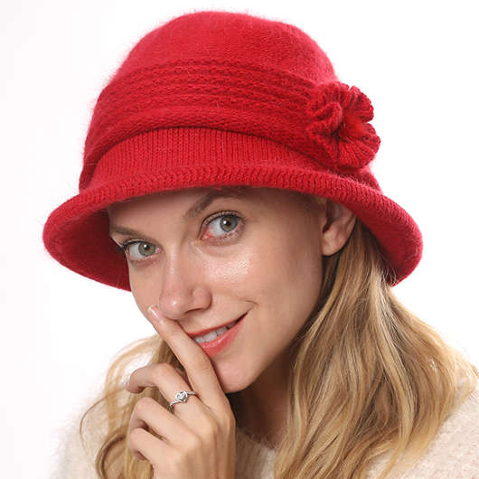 Red Patchwork Christmas Acrylic Detail Hat