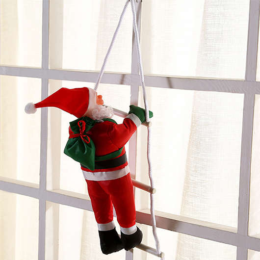 Santa Claus Print Red Christmas Pendant