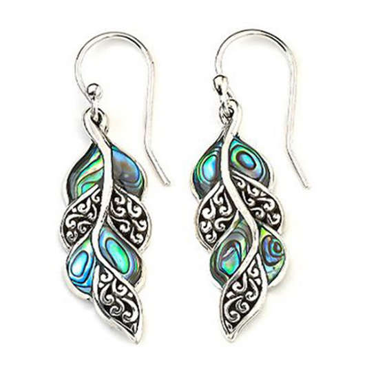 Silvery White Alloy Geometric Drop Earrings
