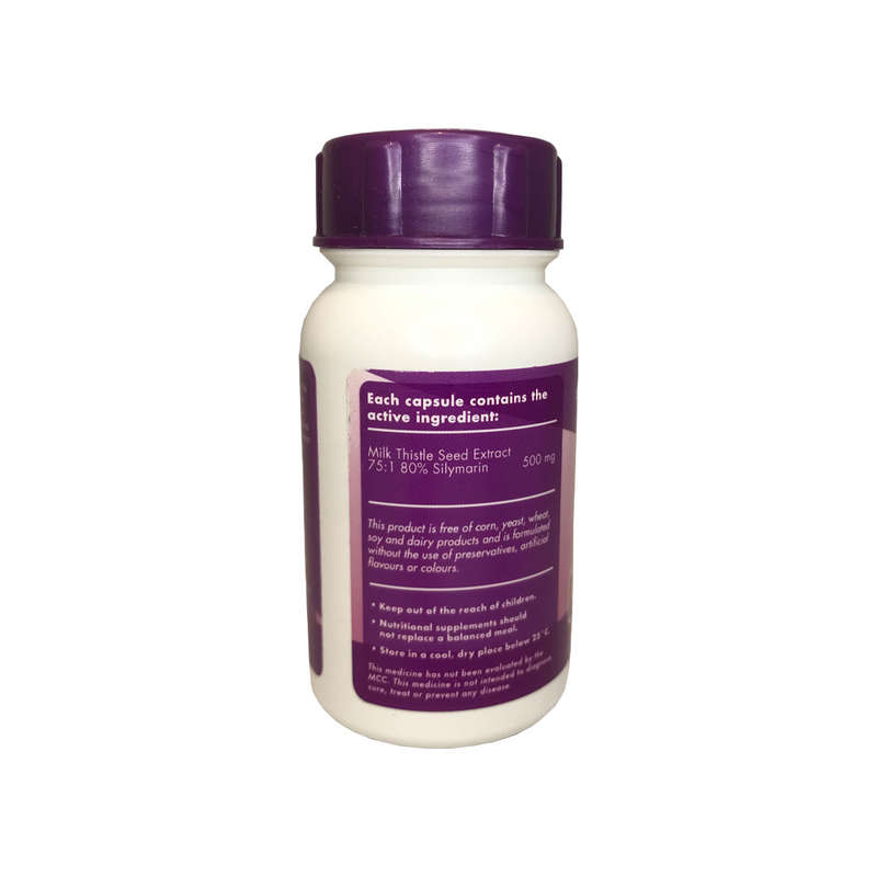 Sally T. Milk Thistle Extract 80% 500mg/capsules - 60 Capsules. Liver Health and Detox.