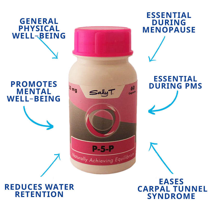 Sally T. P-5-P Vitamin B-6 Metabolic Health 50mg/capsule - 60 Capsules. Cellular optimiser.