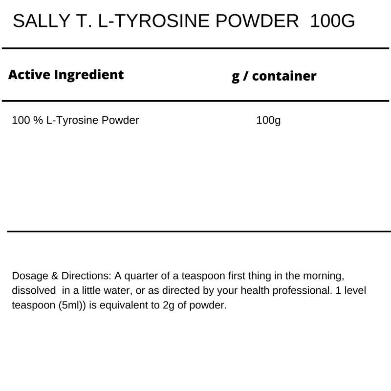 Sally T. L-Tyrosine Powder 100g x 2, Stress & Depression
