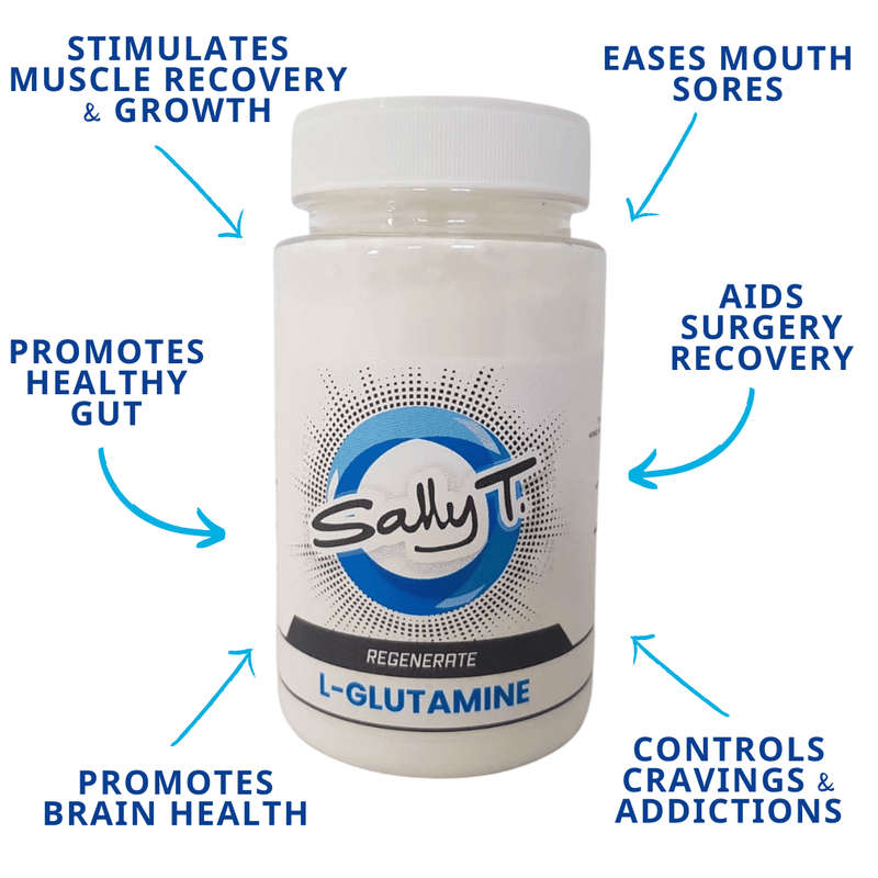 Sally T. L-Glutamine Powder 150g x 2. Gut & Muscle Health 150g
