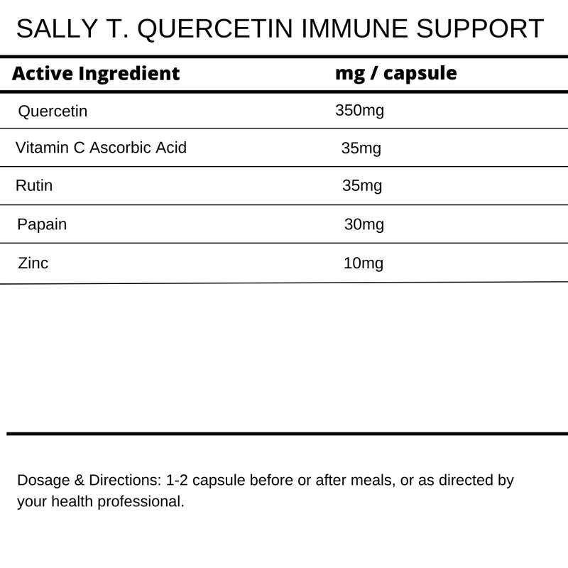 Sally T. Quercetin Immune Support, 60 Capsules - Immune System & Inflammation