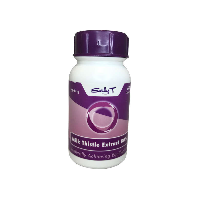 Sally T. Milk Thistle Extract 80% 500mg/capsules - 60 Capsules. Liver Health and Detox.
