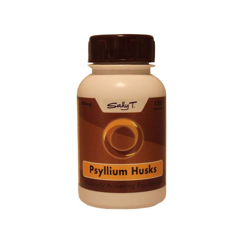 Sally T. Psyllium Husks, 500mg/capsule, 120 capsules. Refined Roughage