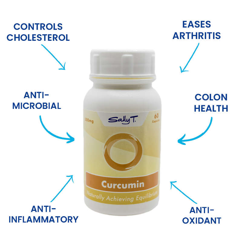 Sally T. Curcumin 500mg/capsule, 60 Capsules. Natural Anti-Inflammatory