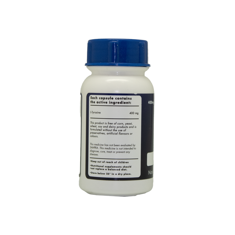 Sally T. L-Tyrosine 400mg/capsule, 90 Capsules