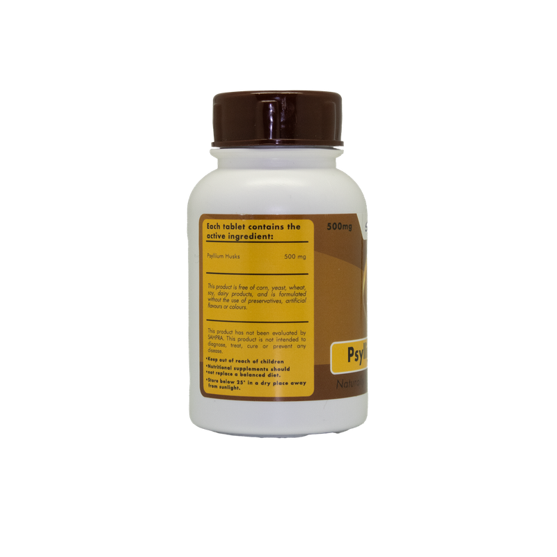 Sally T. Psyllium Husks, 500mg/capsule, 120 capsules. Refined Roughage