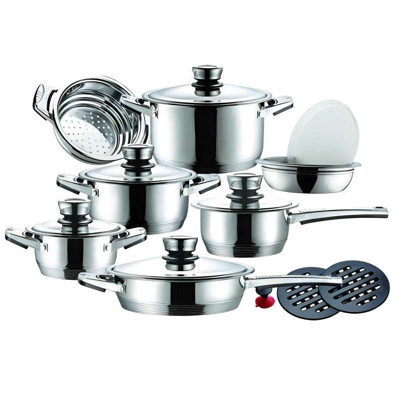 16 Piece Stainless Steel Pot Set