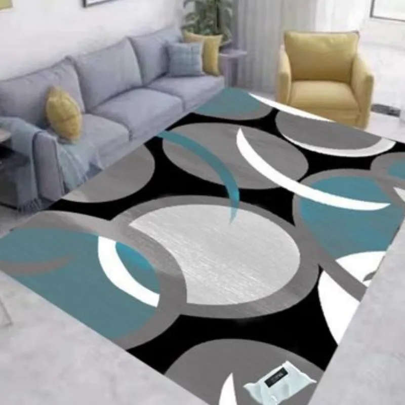 200cm by 150cm - Modern 3D Design Area K Rug & Complementary IYWA Tieback
