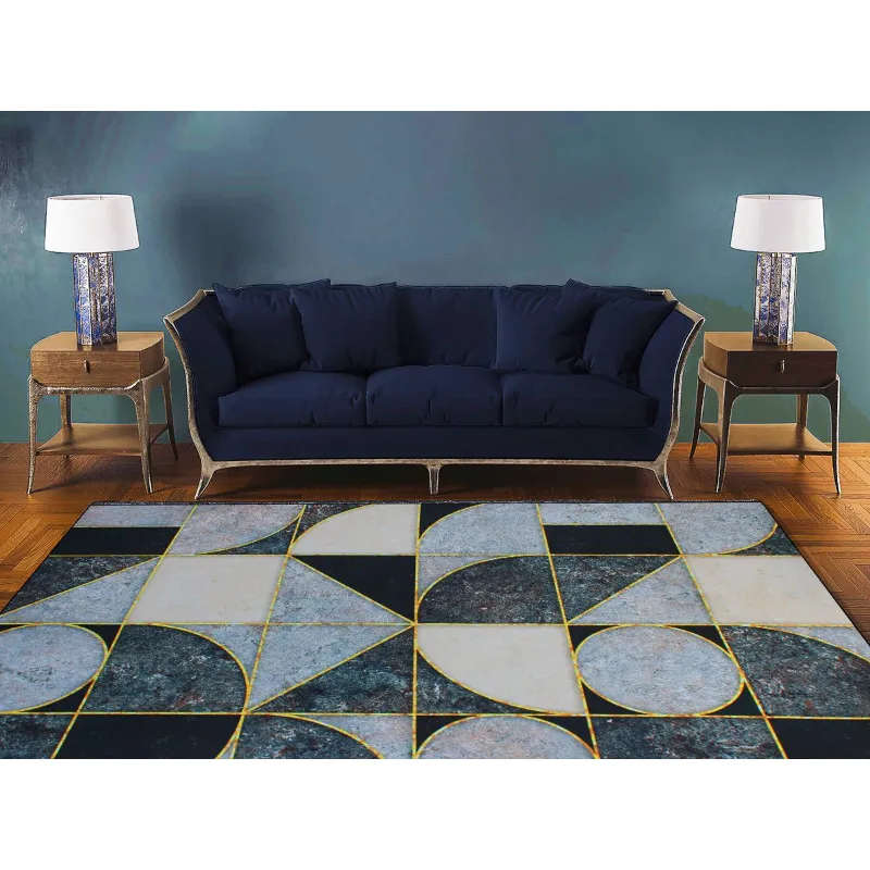 200cm x 150cm - Modern Printed 3D Geometric Design Area 119 Rug