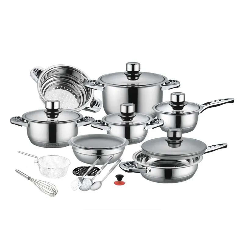 21 Pieces Stainless Steel 11-Layered Heavy Bottom Induction Cookware Set