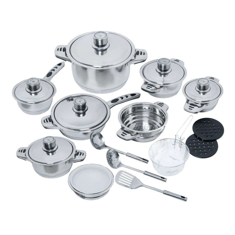 22 Piece Stainless Steel Cookware Set