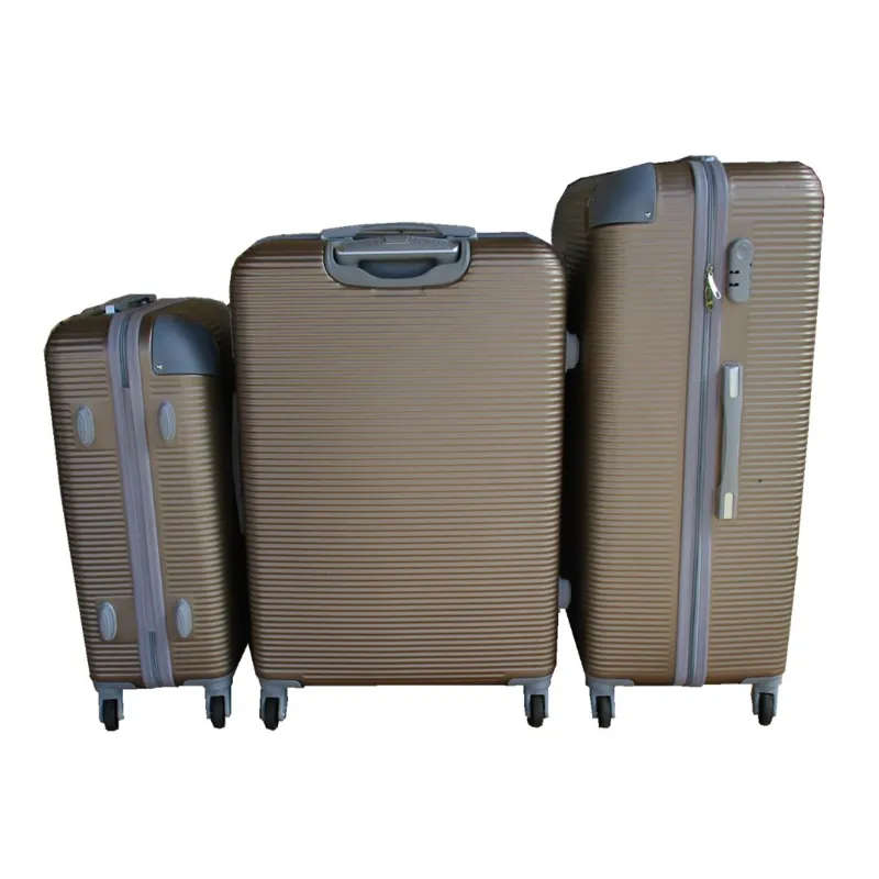 3 Piece Hard Outer Shell Luggage Set- Brown