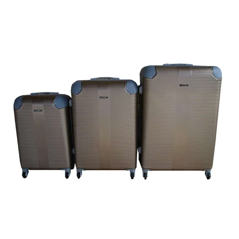 3 Piece Hard Outer Shell Luggage Set- Brown