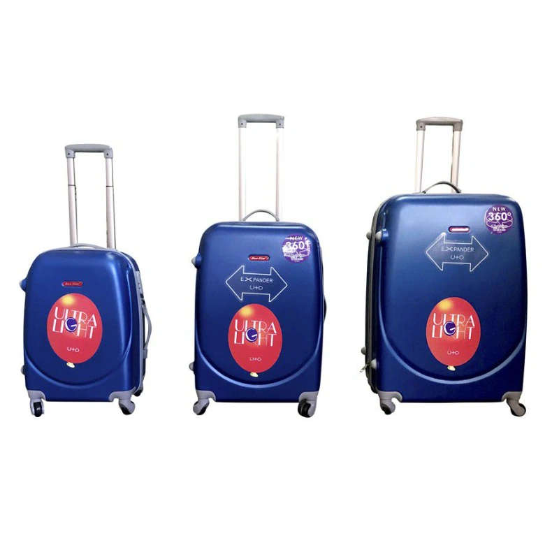 3 Piece Lightweight Luggage Set - Blue