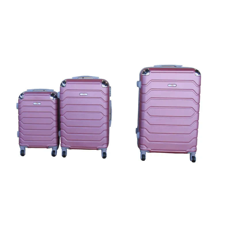 3 Piece Luggage Set 26" 22" 18" - Rose Gold