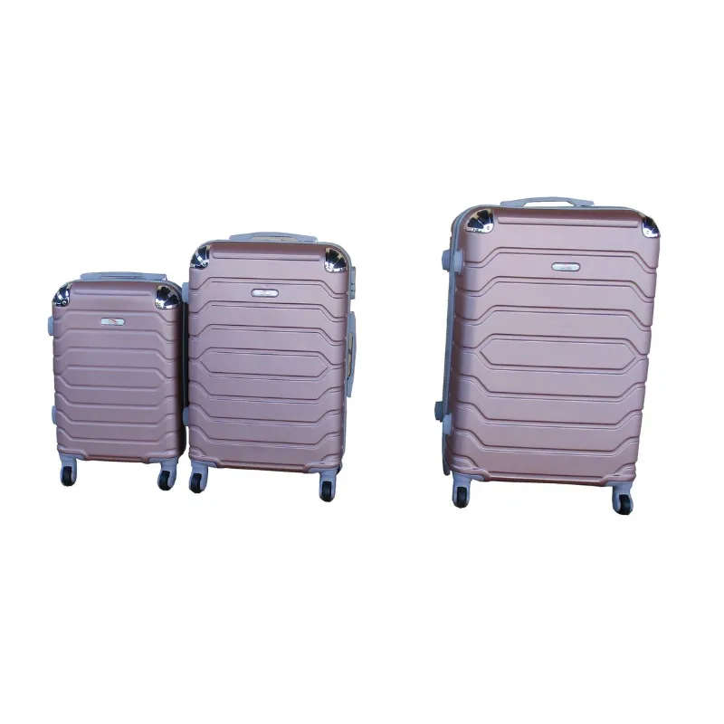 3 Piece Luggage Set 26" 22" 18" - Rose Gold