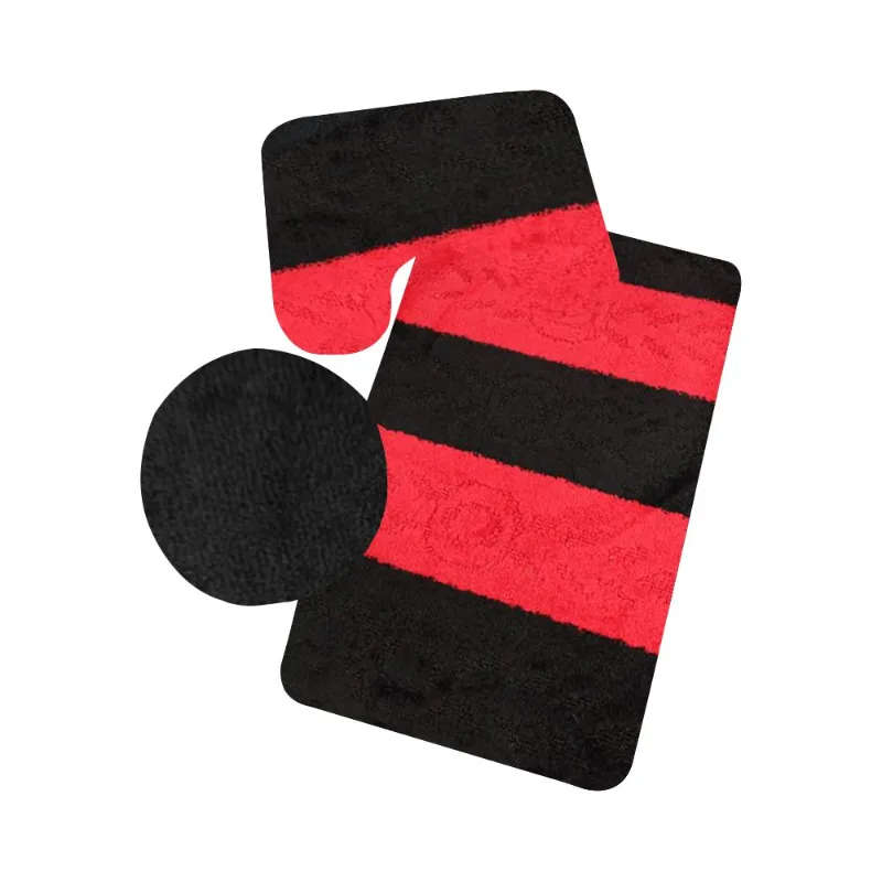3 Pieces Non-Slip Toilet Cover & Mat Bathroom Rug Set