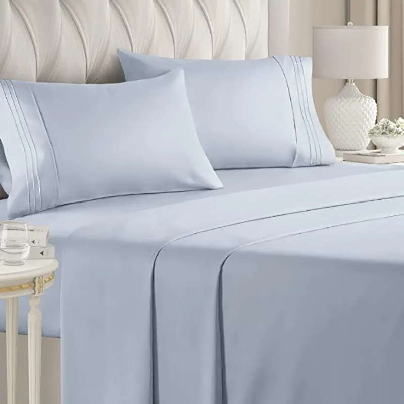 4 Piece Fitted Flat Sheet