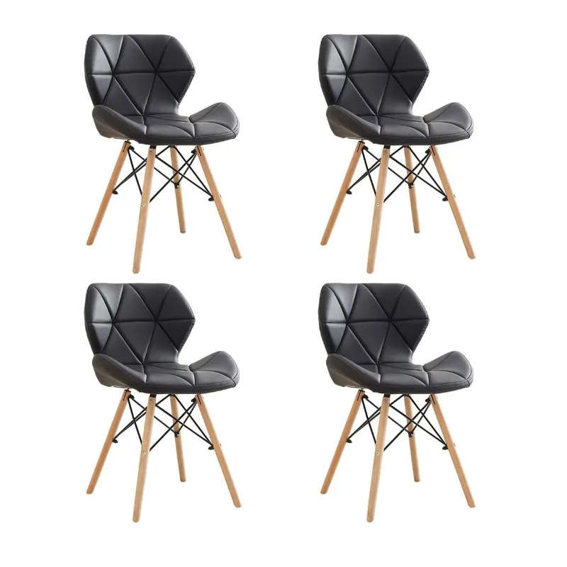 4 Piece Of Multifunctional Scandinavian Butterfly Design Ergonomic Chair Set