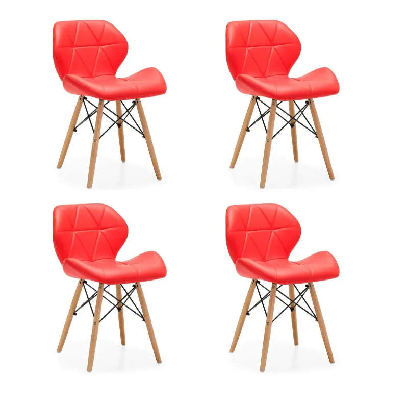 4 Piece Of Multifunctional Scandinavian Butterfly Design Ergonomic Chair Set