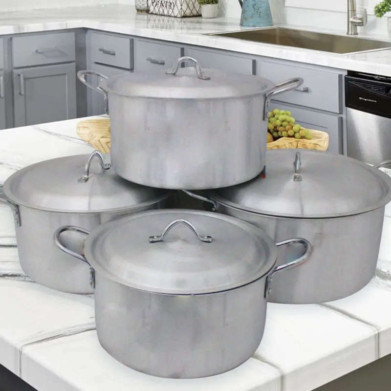 8 Piece Pure Aluminium Extra-Large Casserole Pot Set - Megna Set