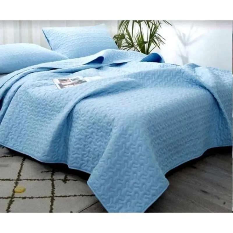 Acesa 5 Piece Premium Bedspread Light Blue