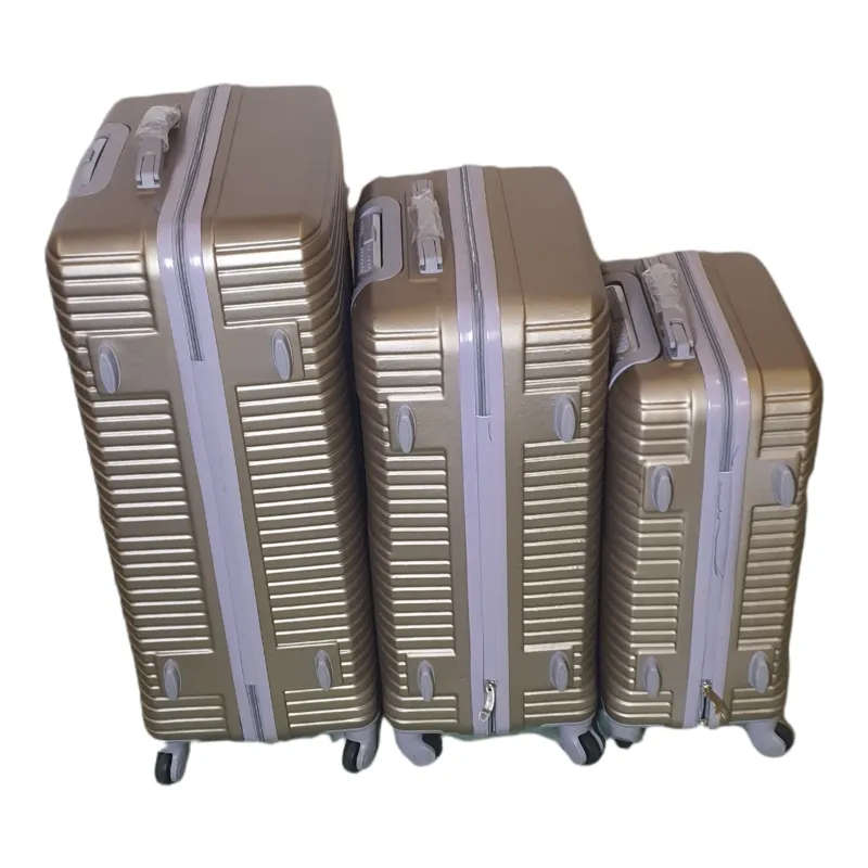 Acesa - Premium 3 Piece Hard Outer Shell Suitcase Avi Set - Brown